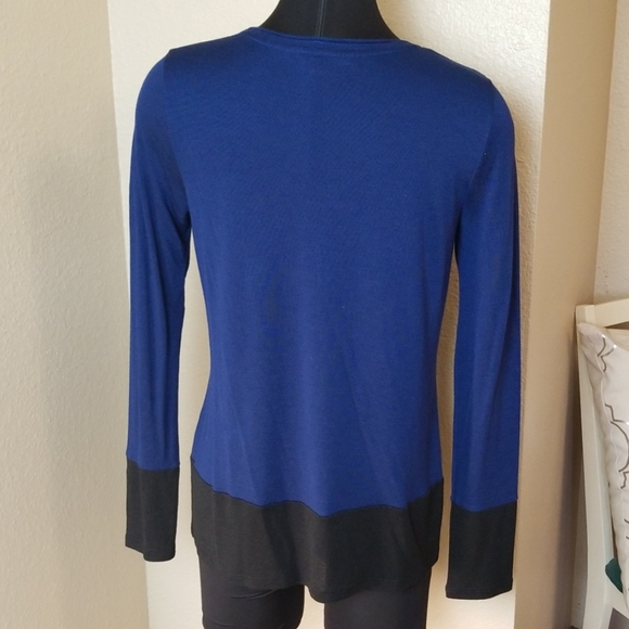 Vince Color Block Blouse Long Sleeve - Picture 3 of 4